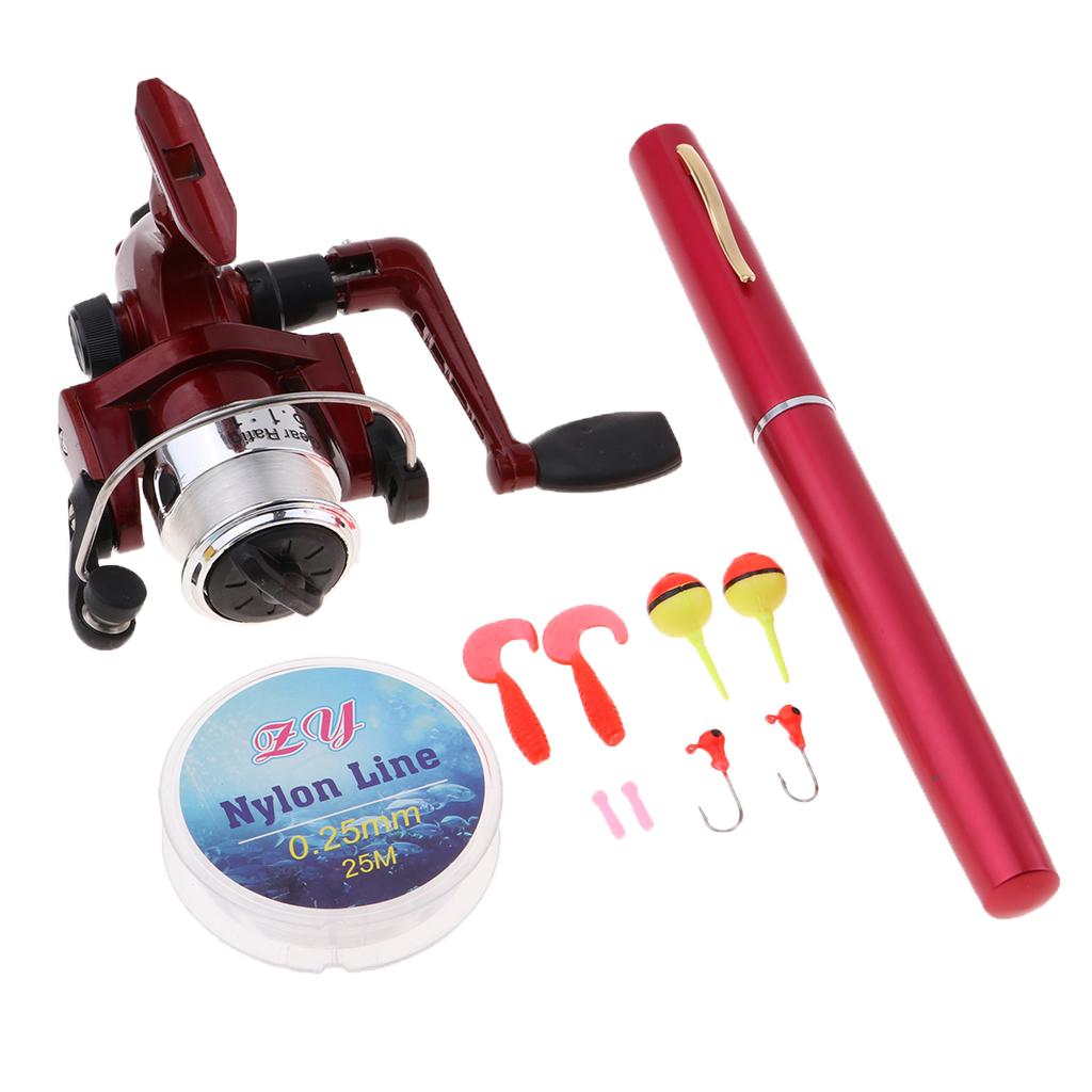 Fishing Lure Jig - Mini Portable Pocket Fishing Pen Rod