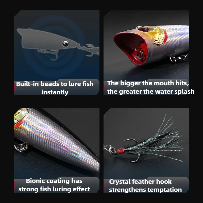 Rocket Popper Topwater Hit The - đánh giá và giá Fishing Lure Popper