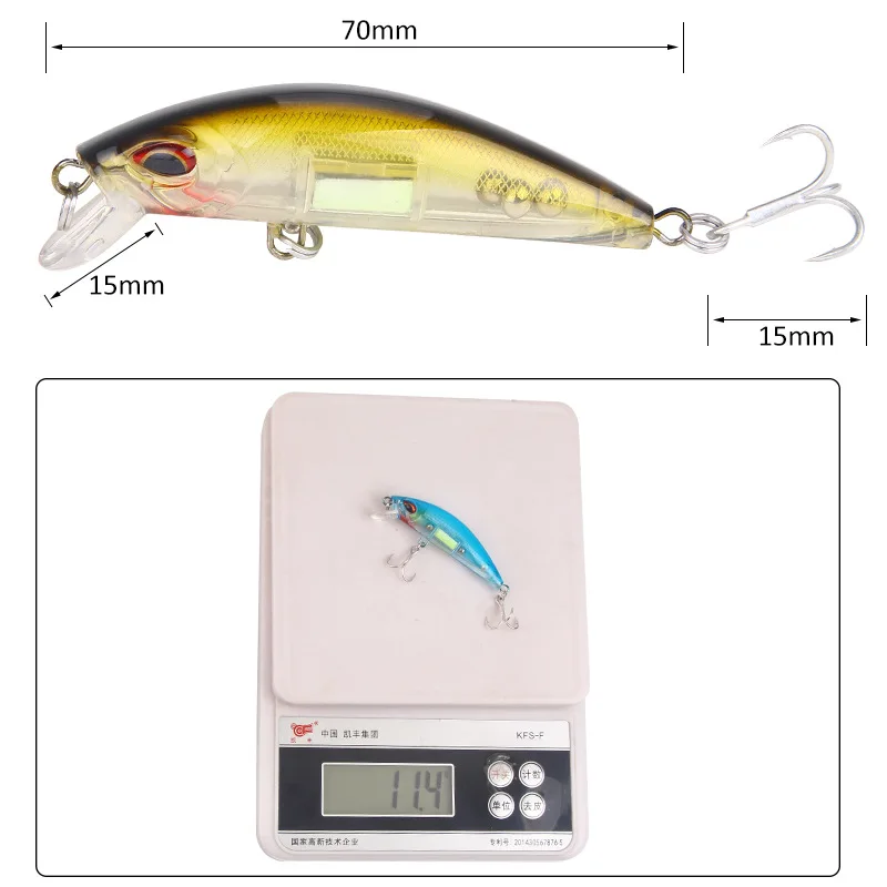1 Chiếc 3D Mắt Dạ Quang Minnow - đánh giá và giá Fishing Lure Crankbait