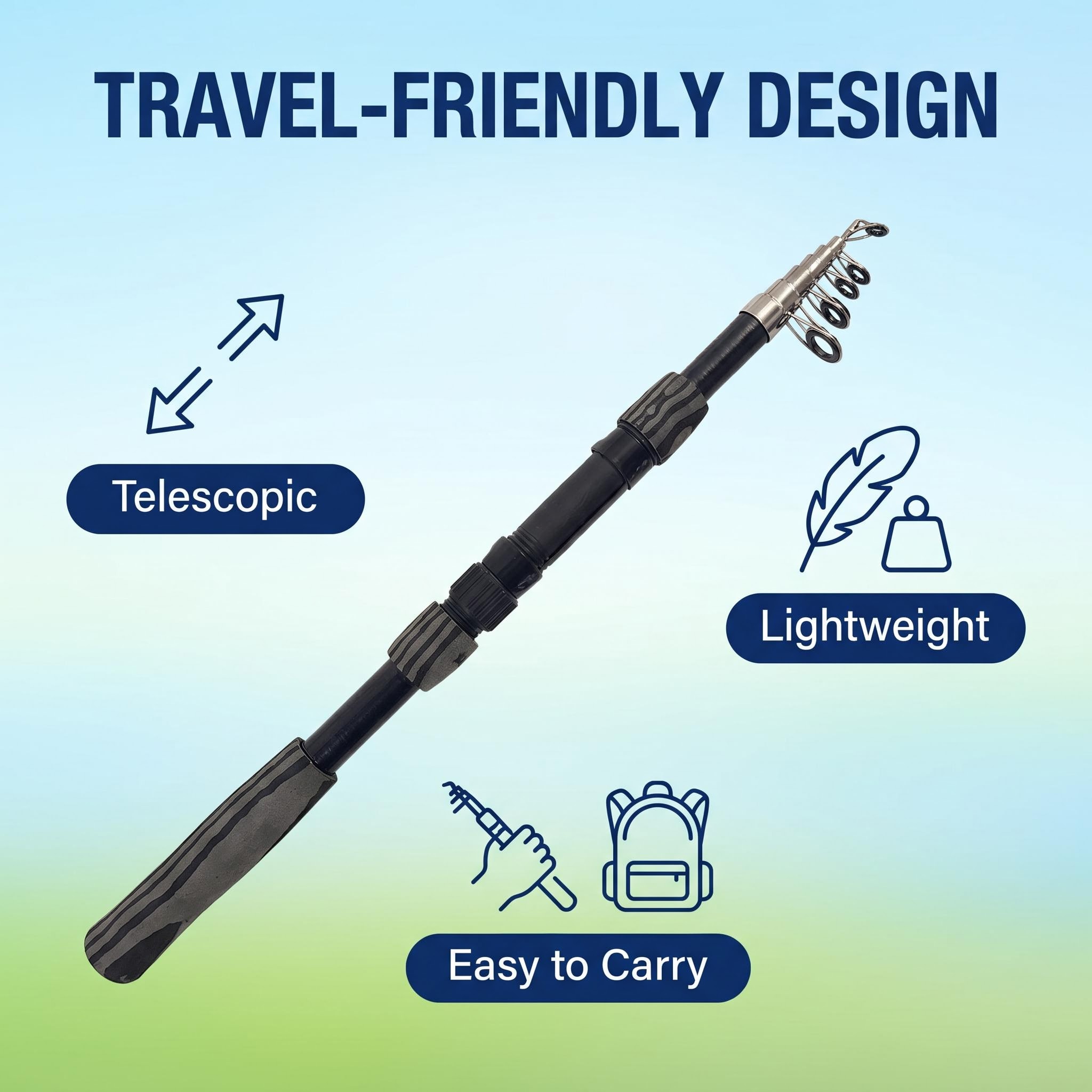 Portable Telescopic Fishing Ro - đánh giá và giá Fishing Lure Spinner
